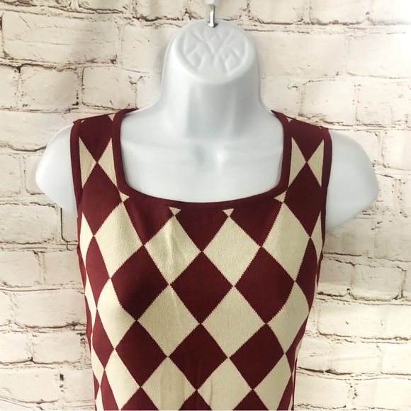 🔥VU🔥Gorgeous Argyle Sweater🔥Measurements in Photos🔥 - Picture 9 of 14